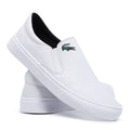 Tênis Lacoste Praya Slip-On Branco Masculino Casual Sem Cadarço Leve e Confortável