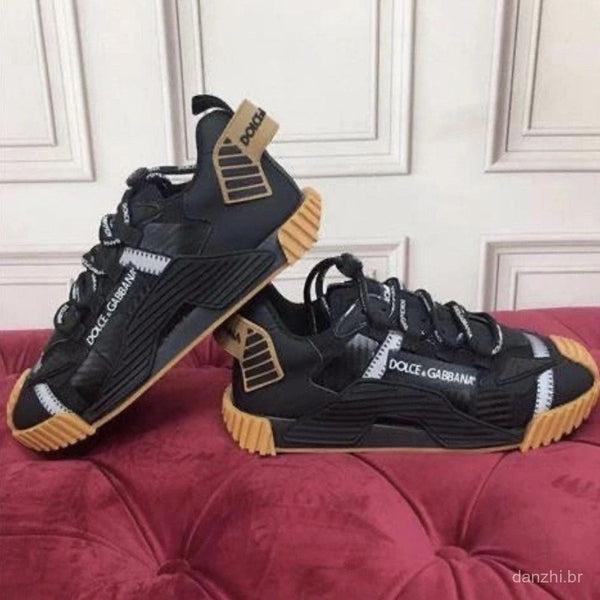 D&G2024 Sneaker Casual Masculino, Design de Cor Combinando com Solado Baixo e Respirável