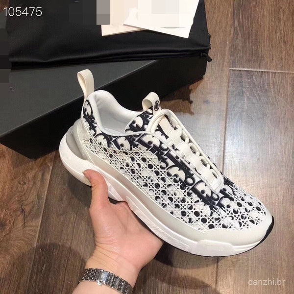 DIOR2024 Nova Lona Respirável Sola Grossa dos homens Sneakers Casuais LYIH